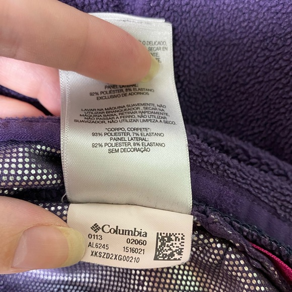 Columbia | Purple & Pink Fleece Full Zip Jacket Omni Heat - Small - Picture 10 of 10